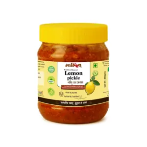 Traditional Banarasi dry black lemon pickle made from sun-dried kala nimbu and spices