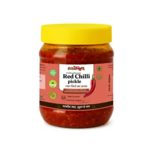 Spicy Banarasi red chilli pickle made with whole red chillies