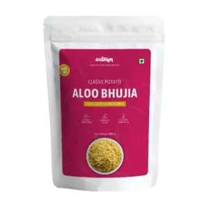 Crispy Aloo Bhujia made from potatoes and Indian spices by Salteen Foods.