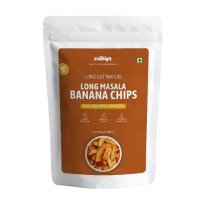 Masala banana chips made with Indian spices by Salteen Foods.