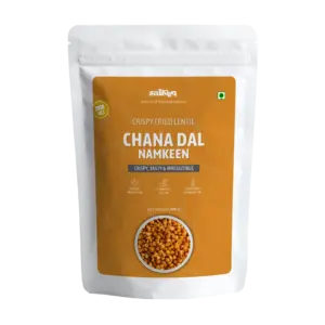 Crunchy chana dal namkeen made with Indian spices by Salteen Foods.