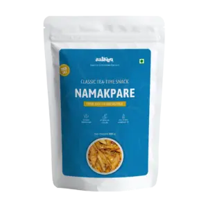 Traditional namakpare snack made with wheat flour and spices by Salteen Foods.