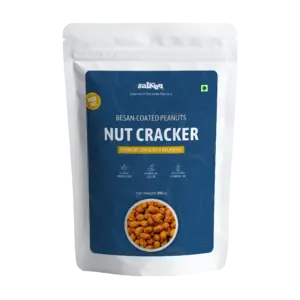Crunchy nut cracker snack made with mixed nuts and spices by Salteen Foods.