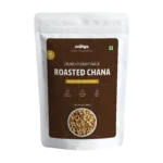 Protein-rich roasted chana made from premium chickpeas by Salteen Foods.
