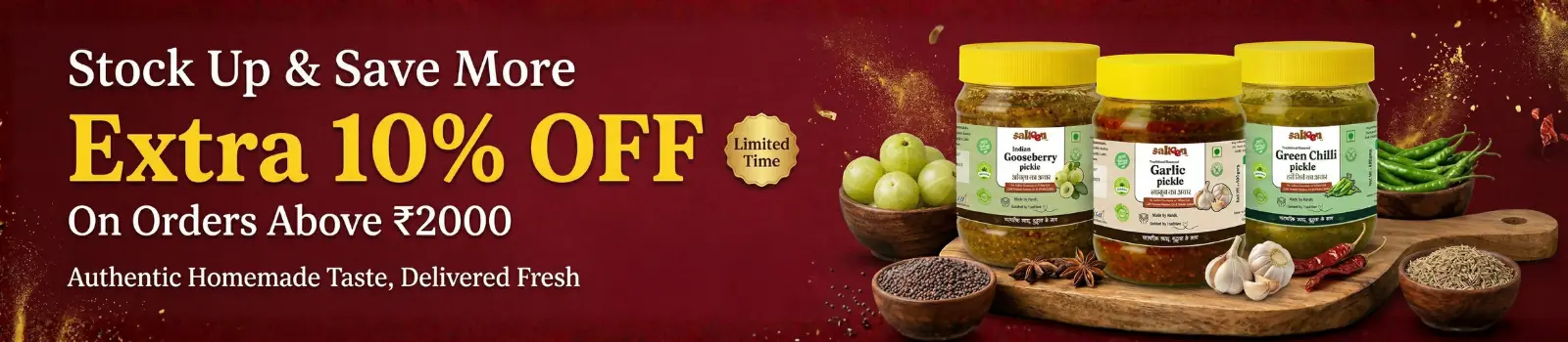 Extra 10% Discount on Order above Rs. 499/-